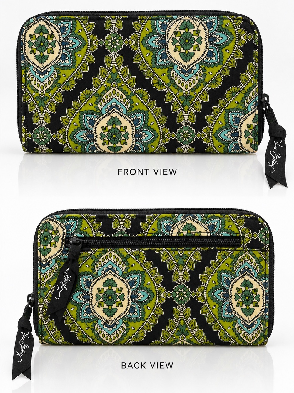 Vera Bradley Cambridge Quilted Zip Wallet, Wristlet Retired Fall 2007